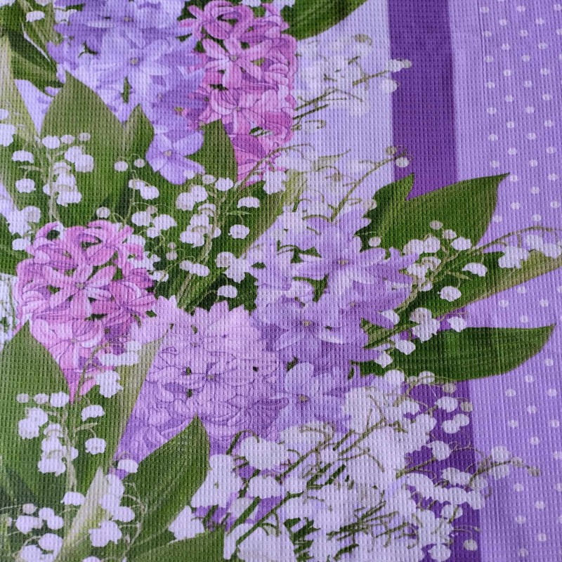 Bavlněné vaflové piké hyacinty na fialové