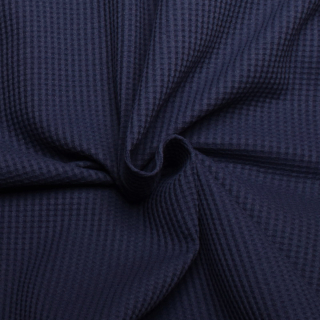 Úplet s vaflovou vazbou tmavě modrý 1m