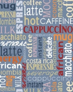 Bavlněné vaflové piké cafe, latté, capuccino