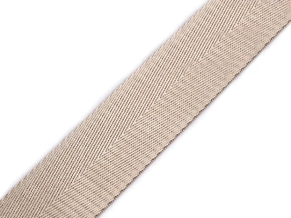 Oboustranný popruh 38 mm lesklý světle béžová