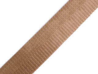 Oboustranný popruh 38 mm lesklý béžová